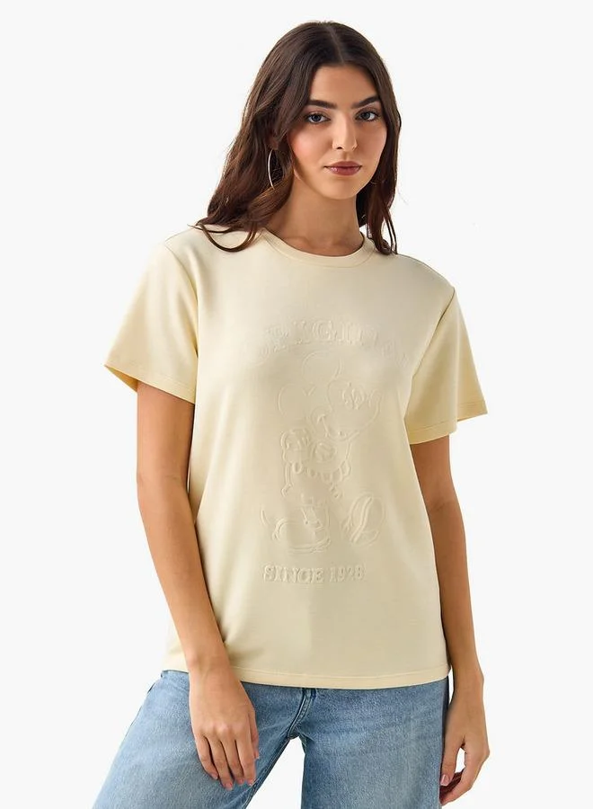 SP Characters T-shirt with Embossed Mickey Mouse
