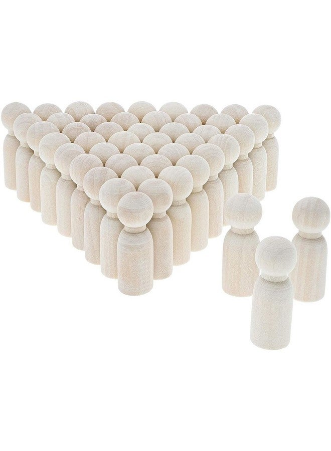Bright Creations Peg People Kit - 1.77 in Height x 0.6 in Diameter, 50 Pack - Unfinished Smooth Wood for Crafts & Custom Painting - for DIY Projects & Wooden Peg People Figures - Image 1