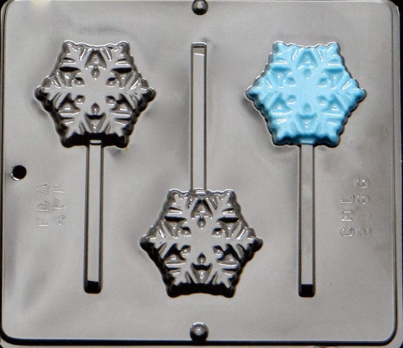 Snowflake Lollipop Chocolate Candy Mold 2166 Christmas