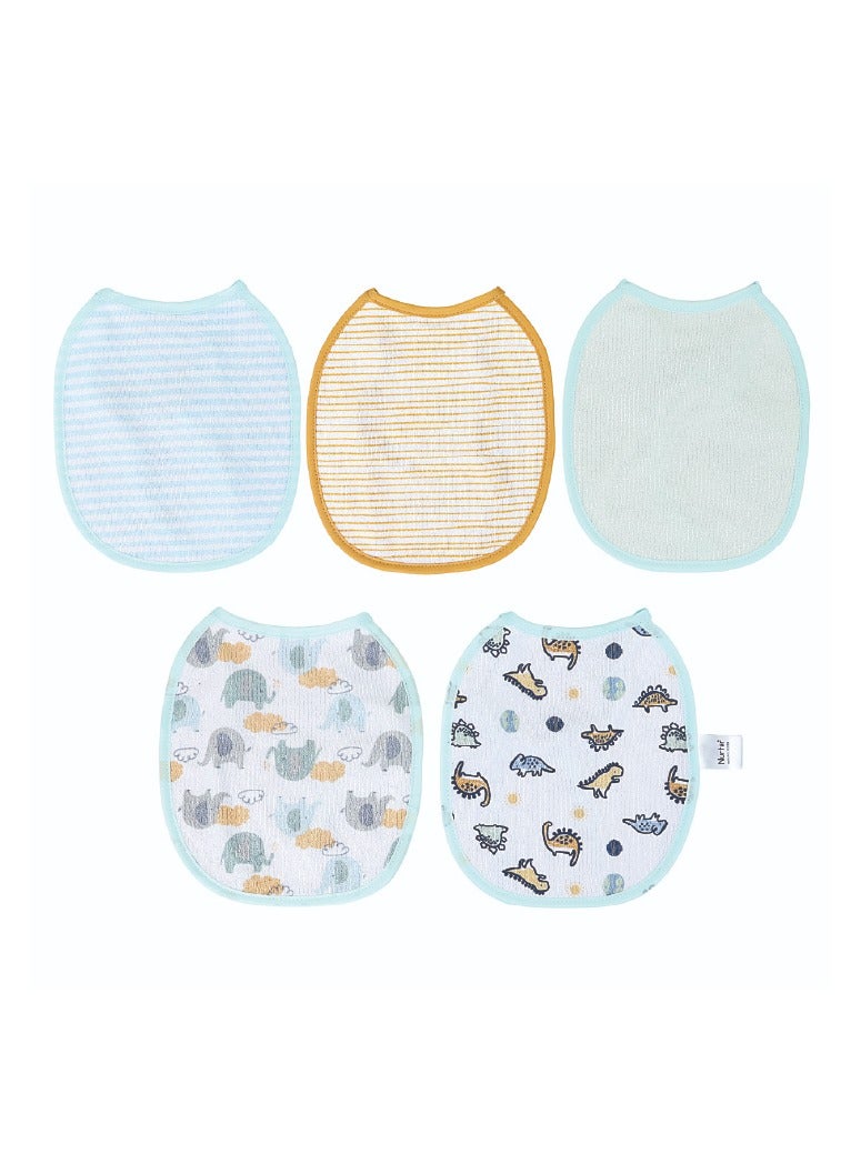 Nurtur bibs - Printed Character 5 Pack - Blue - Image 2