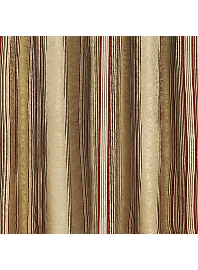 Waverly Traditions Stripe Ensemble Rod Pocket Valance for Windows in Bedroom Kitchen or Living Room 52 x 16 Antique - Image 5