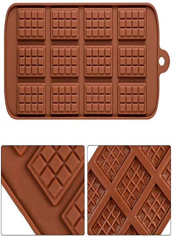 MoldBerry Silicone Chocolate Mould 12 Cavity Mini Dairymilk Shape Mould Choco Bar Candy Mold Baking Tools for Cake Chocolate Jell-O Ice Pack of 1 (Multi Color) - Image 2