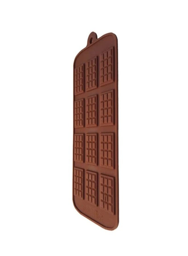 MoldBerry Silicone Chocolate Mould 12 Cavity Mini Dairymilk Shape Mould Choco Bar Candy Mold Baking Tools for Cake Chocolate Jell-O Ice Pack of 1 (Multi Color) - Image 4