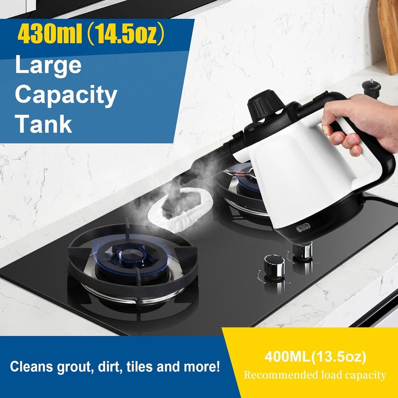 DreamHigh Hand Steam Cleaner 430 ml, 1200 W 3.5 Bar Steam Cleaner for Sofa with 9 Accessories, Electric Steam Cleaners for Stains, Bed Bugs, Beds, Mattresses, - Image 4