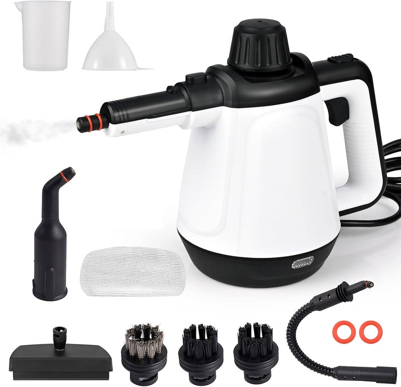 DreamHigh Hand Steam Cleaner 430 ml, 1200 W 3.5 Bar Steam Cleaner for Sofa with 9 Accessories, Electric Steam Cleaners for Stains, Bed Bugs, Beds, Mattresses, - Image 1