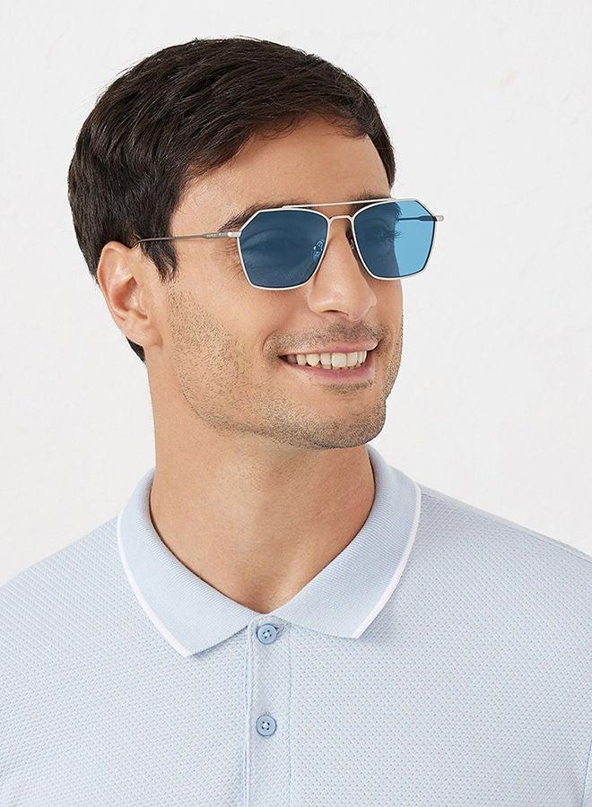 30 سندايز نظارات شمسية فيجارو للرجال من  صنداي، طيار، حماية من الأشعة فوق البنفسجية  فضي أزرق - Image 5