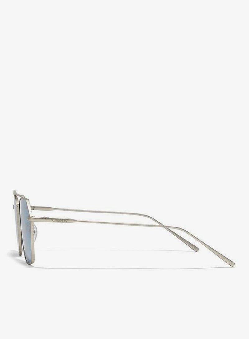 30Sundays FIGARO,Men Sunglasses, Aviator Sunglasses, UV Protection: UV400 (Silver,Blue) - Image 3