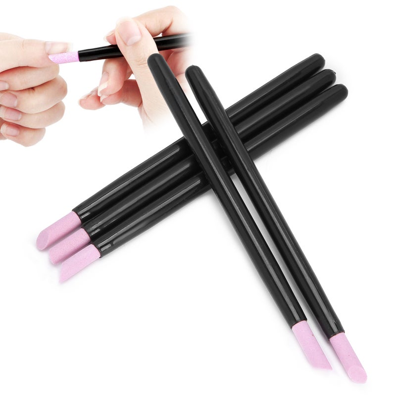 5pcs Nail Art Quartz Stone Polishing Pen Exfoliating Cuticle Pusher Manicure Grinding Rod - Image 1