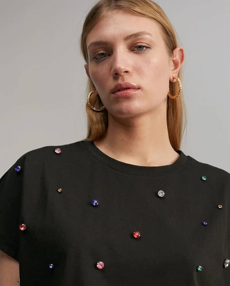 Lola Casademunt T-shirt with rhinestone detail
