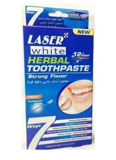 LASER WHITE Herbal Toothpaste Strong Flavor Whit Toothbrush  - Image 1