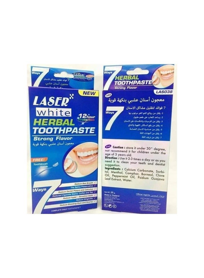 laser white Herbal Toothpaste Strong Flavor Whit Toothbrush - Image 2
