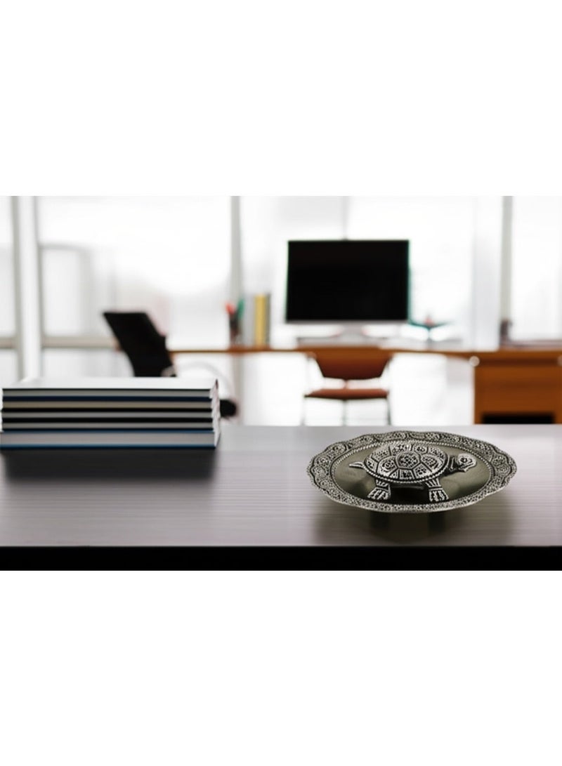 Artezaa Tortoise with Plate (Kachhua Yantra) – Vastu Decorative Showpiece | Feng Shui Tortoise for Good Luck & Prosperity | Ideal for Home, Office & Gifts | Positive Vibes - Image 2