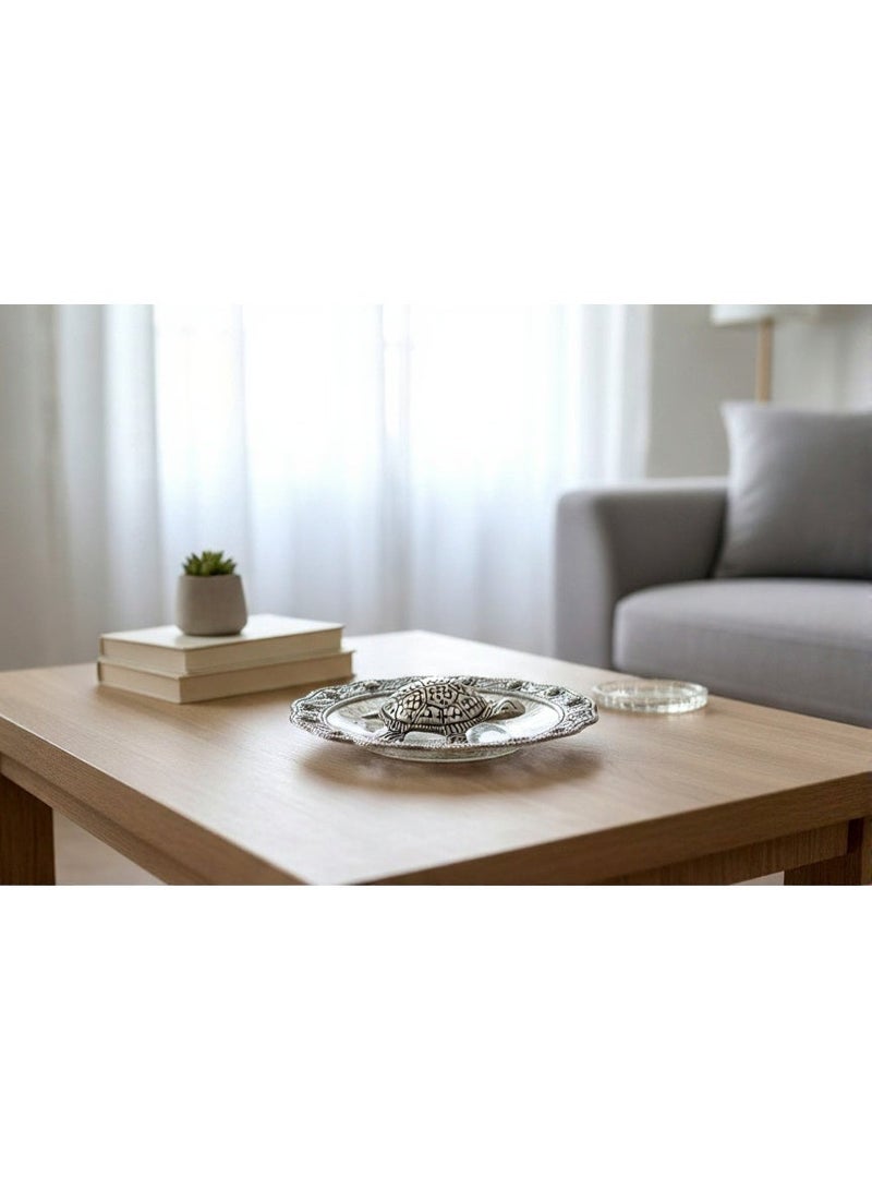 Artezaa Tortoise with Plate (Kachhua Yantra) – Vastu Decorative Showpiece | Feng Shui Tortoise for Good Luck & Prosperity | Ideal for Home, Office & Gifts | Positive Vibes - Image 3