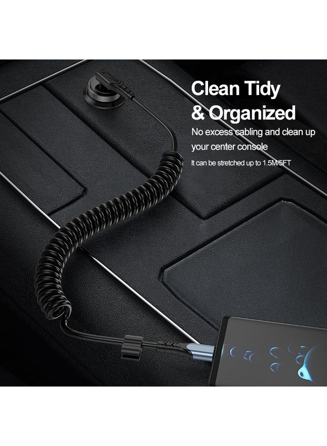 ENKAY PD 27W Type-C to 8 Pin 3A Elbow Expansion Spring Coiled Fast Chrging Data Cable, Length: 1.5m - Image 3