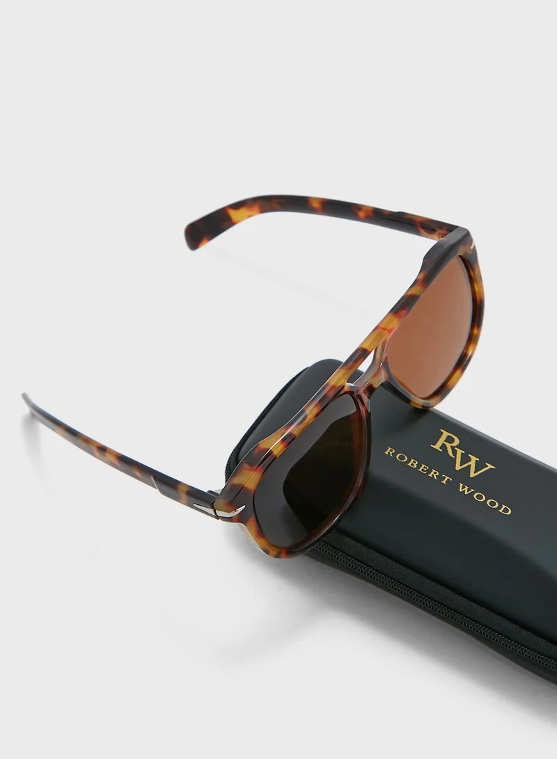 Robert Wood Polarized  Square Lens Sunglasses