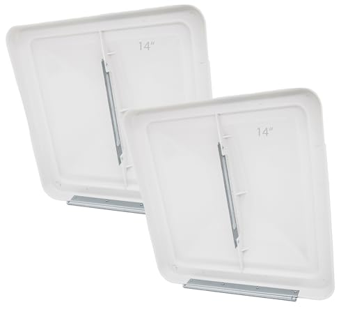 LuckySlycyc 14" Rv Vent Covers for Roof,Rv Vent Cover,Size:14" x 14",For Camper, Trailer, Rv vent cover replacement (2) - Image 1