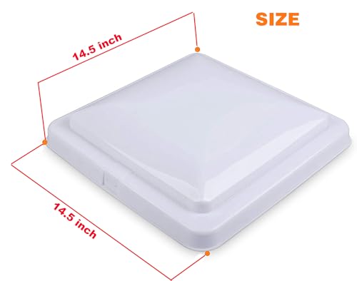 LuckySlycyc 14" Rv Vent Covers for Roof,Rv Vent Cover,Size:14" x 14",For Camper, Trailer, Rv vent cover replacement (2) - Image 2