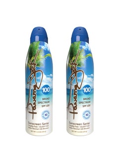 Continuous Spray Sunscreen  SPF 100 Broad Spectrum UVAUVB Protection PABA Paraben Gluten  Cruelty Free Water Resistant 80 Minutes 55 OZ  Pack of 2