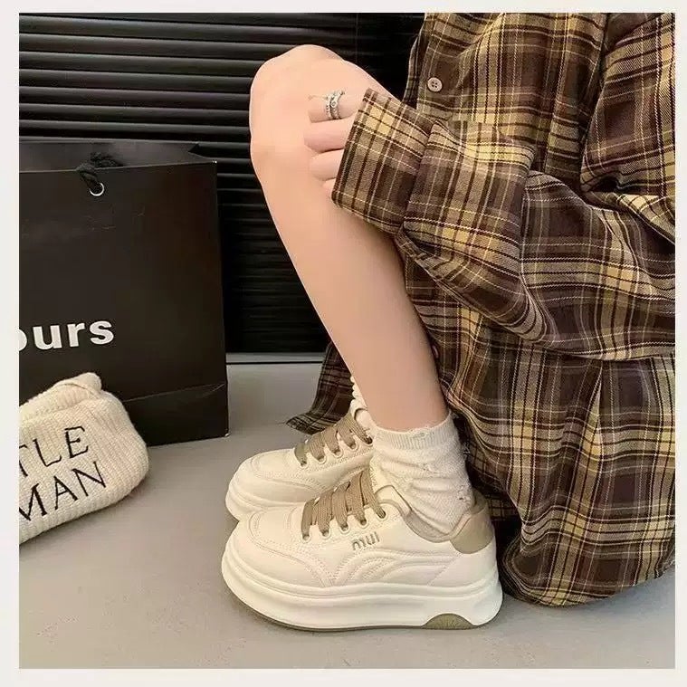 Women's Chunky Sneakers White Thick Sole Casual Shoes 2026 - Image 3
