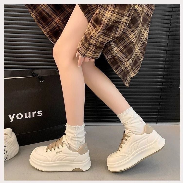 Women's Chunky Sneakers White Thick Sole Casual Shoes 2026 - Image 5