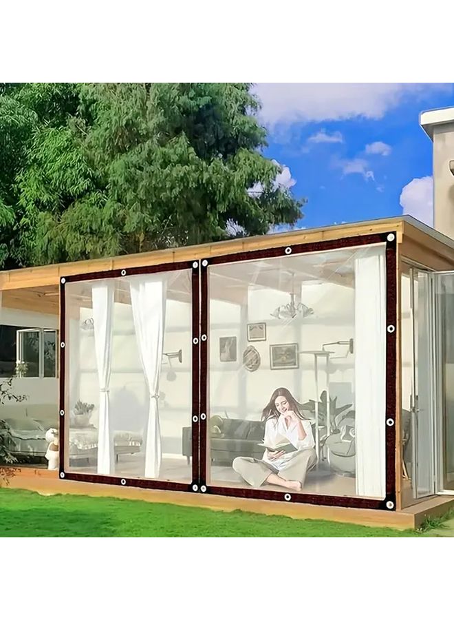 Heavy Duty Waterproof PVC Tarp 2x4 Meters White Transparent Thick Mesh Canopy - Image 2