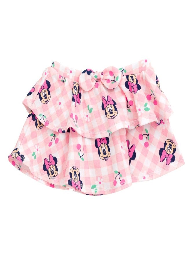 Disney Minnie Mouse Newborn Baby Girls Bodysuit, Skirt and Headband 3 Piece Outfit Set Gingham Pink 0-3 Months - Image 5