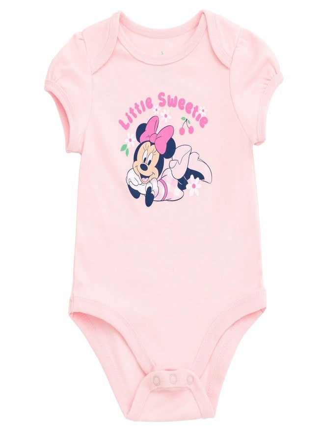 Disney Minnie Mouse Newborn Baby Girls Bodysuit, Skirt and Headband 3 Piece Outfit Set Gingham Pink 0-3 Months - Image 3