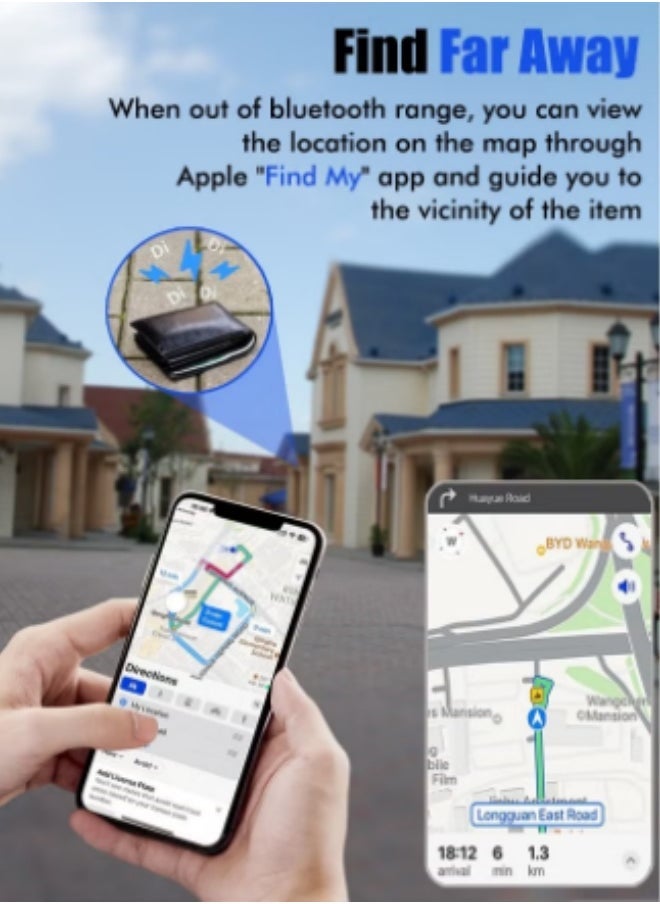Occuwzz - Smart Tracker Item Finder for Apple Find My (iOS Only), Super MINI Size Key Finder Item Locator for Luggage,Wallet,Bicycle and More, IPX6 Waterproof Works Like Apple Airtag(Black-1 Pack) - Image 1