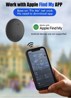 Smart Tracker Item Finder for Apple Find My (iOS Only), Super MINI Size Key Finder Item Locator for Luggage,Wallet,Bicycle and More, IPX6 Waterproof Works Like Apple Airtag(Black-1 Pack)