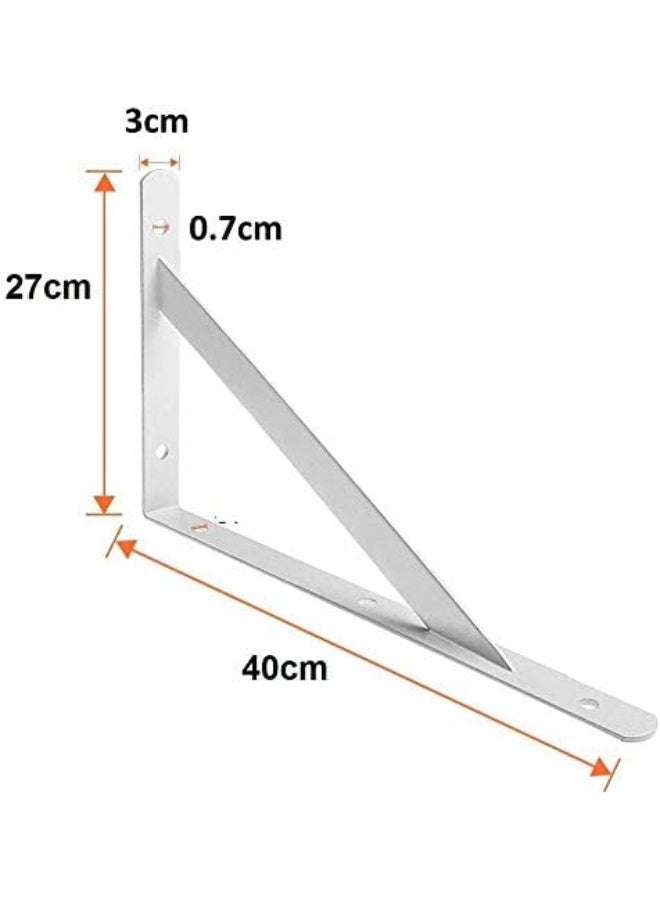 NJM Shelf bracket 11 x 16 inch Length with Fittings Heavy Quality, 2 Pieces - Image 4