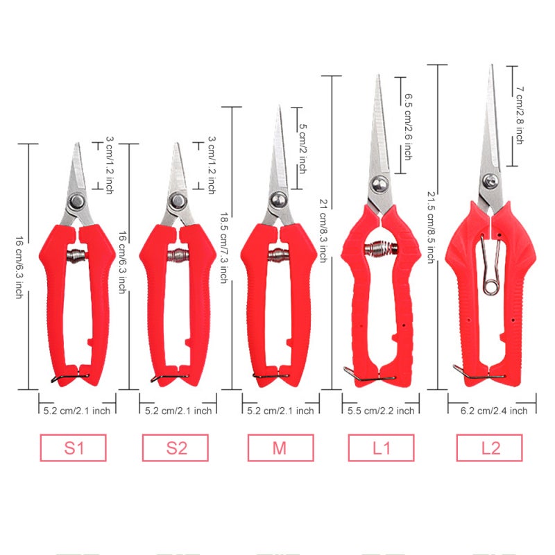1PC Stainless Steel Pruning Shears Garden Shears Fruit Picking Secateurs Bypass Pruner Garden Tools for Trimming Gardening Pruning Fruit Tree Potted Plants Fruits Bonsai Branches - Image 5