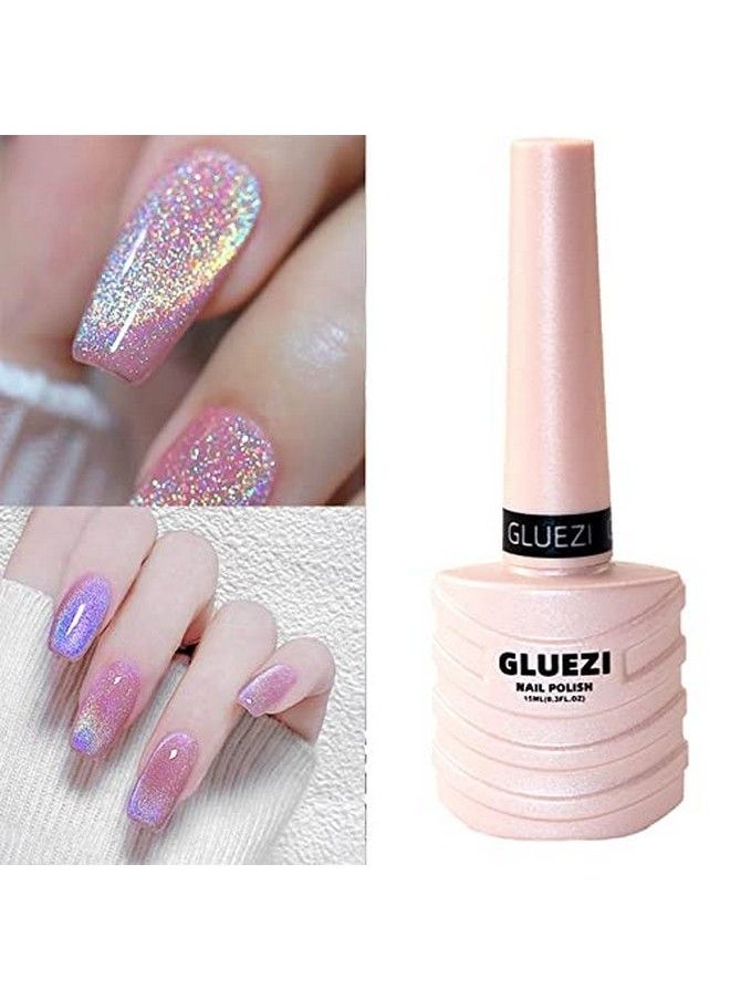 MAJOR DIJIT Gel Nail Polish 15Ml/0.5Fl Oz Holographic 9D Cat Eye Shiny Gel Polish Glitter Soak Off Nail Polish With Magnetic Stick For Nail Salon  - Image 2