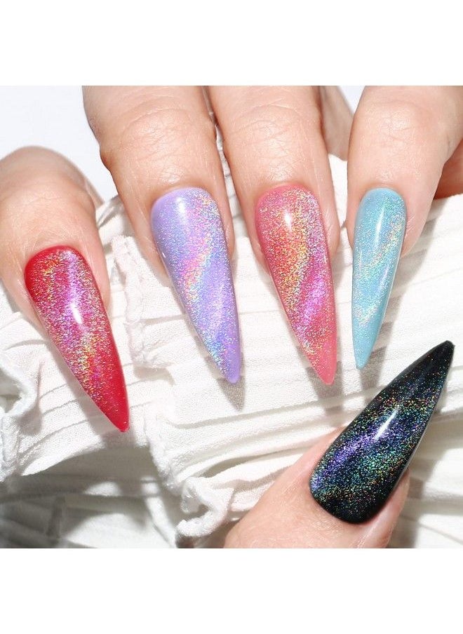 MAJOR DIJIT Gel Nail Polish 15Ml/0.5Fl Oz Holographic 9D Cat Eye Shiny Gel Polish Glitter Soak Off Nail Polish With Magnetic Stick For Nail Salon  - Image 4
