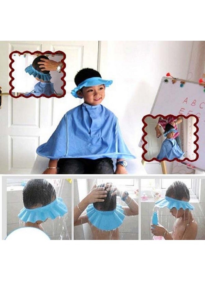 Shuiniba - iBePro® Baby Safe Shampoo Shower Bathing Protection Soft Shower Cap Hat Wash Hair Shield for Children Kids to Keep The Water Out of Their Eyes & Face (Pink) - Image 1