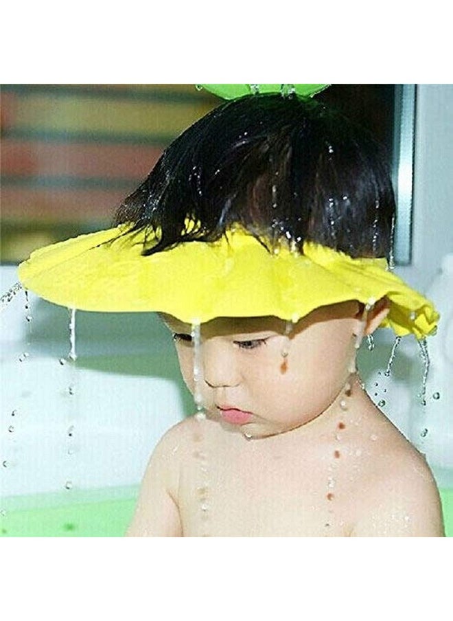 Shuiniba - iBePro® Baby Safe Shampoo Shower Bathing Protection Soft Shower Cap Hat Wash Hair Shield for Children Kids to Keep The Water Out of Their Eyes & Face (Pink) - Image 1