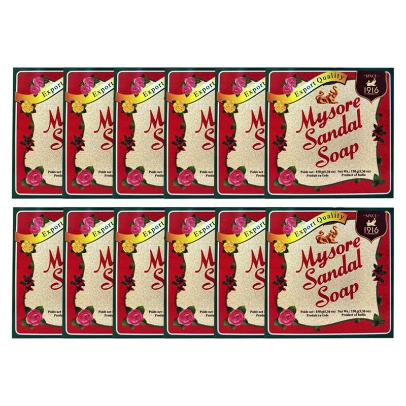 Mysore Sandal Soap, 150 grams Units 5.29 Ounce (Pack of 12) - Image 1