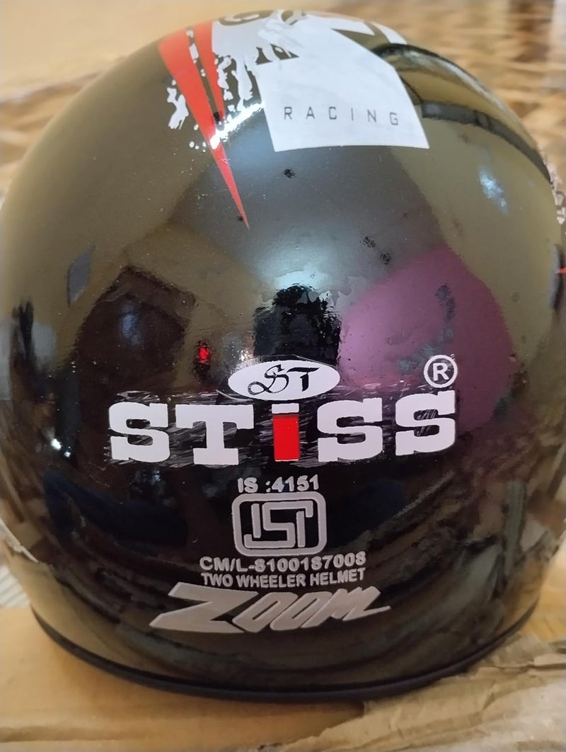 STiSS Strong and Durable Stylish Full Face Men Motorbike Helmet | Scratch Resistance and Silicone Glass Protection - (Red) - Image 2