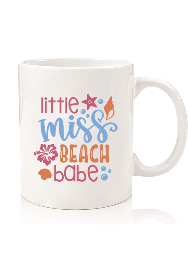Theodor Premium Quality Two Sided Printed Coffee Mug Tea Cup For Home Office, Kids Men Women little miss beach babe - Image 1