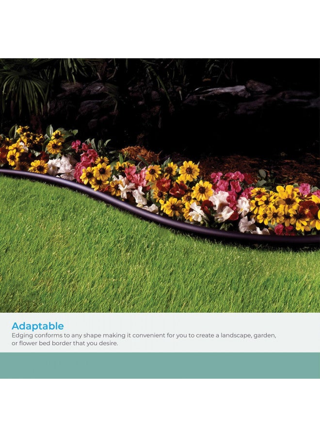 suncast Suncast 20 ft. Plastic Landscape Edging Roll for Garden, Flower Beds, and Lawn, Black  - Image 3