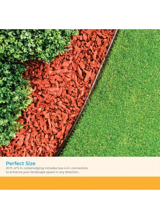 suncast Suncast 20 ft. Plastic Landscape Edging Roll for Garden, Flower Beds, and Lawn, Black  - Image 5