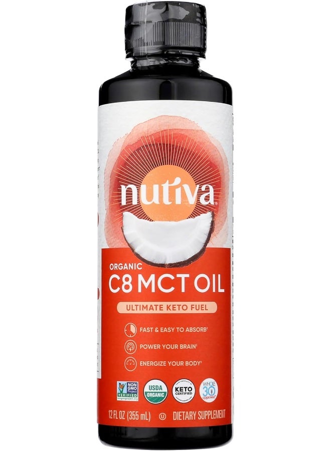 Nutiva Organic C8 MCT Oil, Ultimate Keto Fuel - Image 1