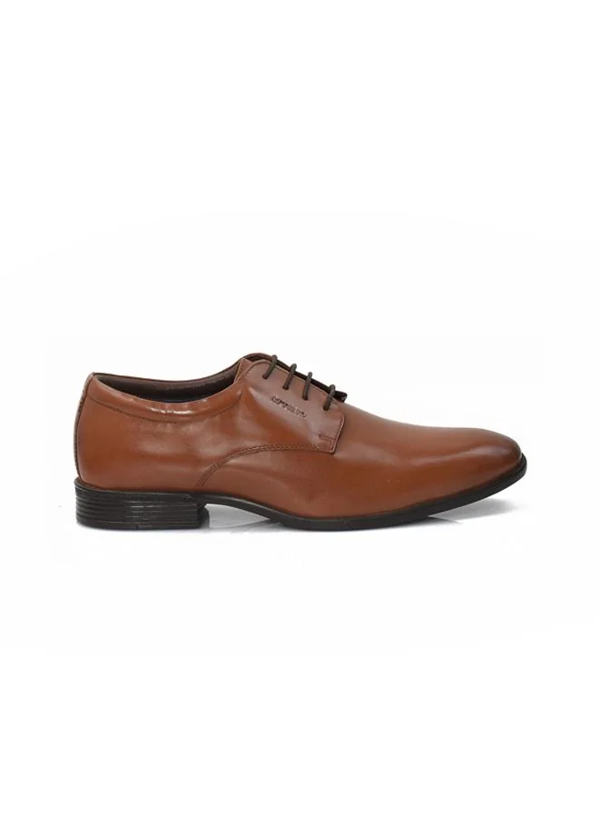 ATTILIO Men's Robert Woo 4 Lace Up Comfort Tan Brown Leather Work Office Formal Occasion Party Casual Wear Italian Design Anti Skid Premium Shoes