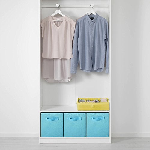 PowerKing Collapsible Storage Cubes with Handles, Fabric Foldable Bins for Closet Shelves, Durable Organization Storage Bins, 10.5'' x 11'' x 10.5'' (Blue, 2Pack) - Image 3