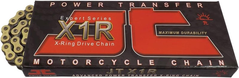 JT Sprockets C520X1R Gold Heavy Duty X-Ring Chain