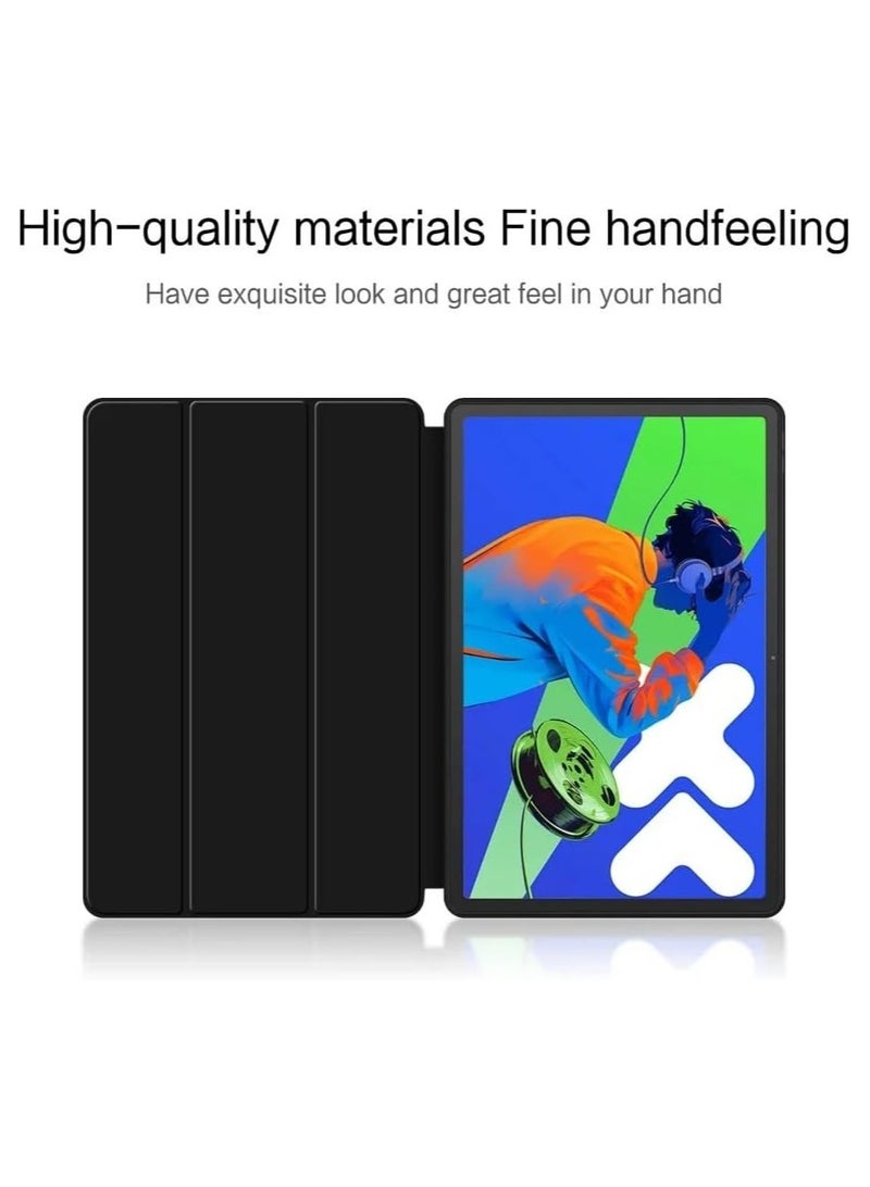عام حافظة متوافقة مع Lenovo Xiaoxin Pad Pro مقاس 12.7 بوصة 2025 (الجيل الثاني) TB373FU/TB375FC، غطاء ثلاثي الطي مع قاعدة قابلة للطي، حافظة واقية مضادة للصدمات مع وظيفة الاستيقاظ/النوم التلقائي. - Image 2