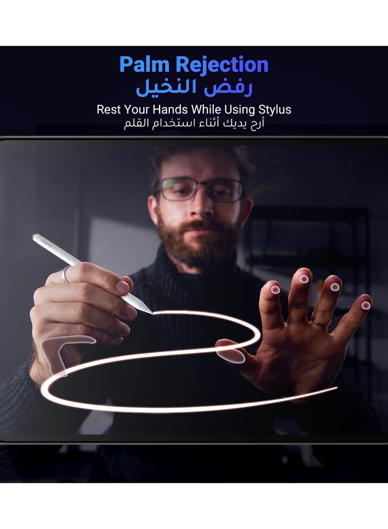 Ugreen iPad Pencil With Magnetic Wireless Charging, Fast Charge For Apple iPad, Bluetooth Power Display, Tilt Sensitivity Stylus Pen For iPad Compatible With iPad 2018-2022, iPad, Pro, Air, Mini - Image 3