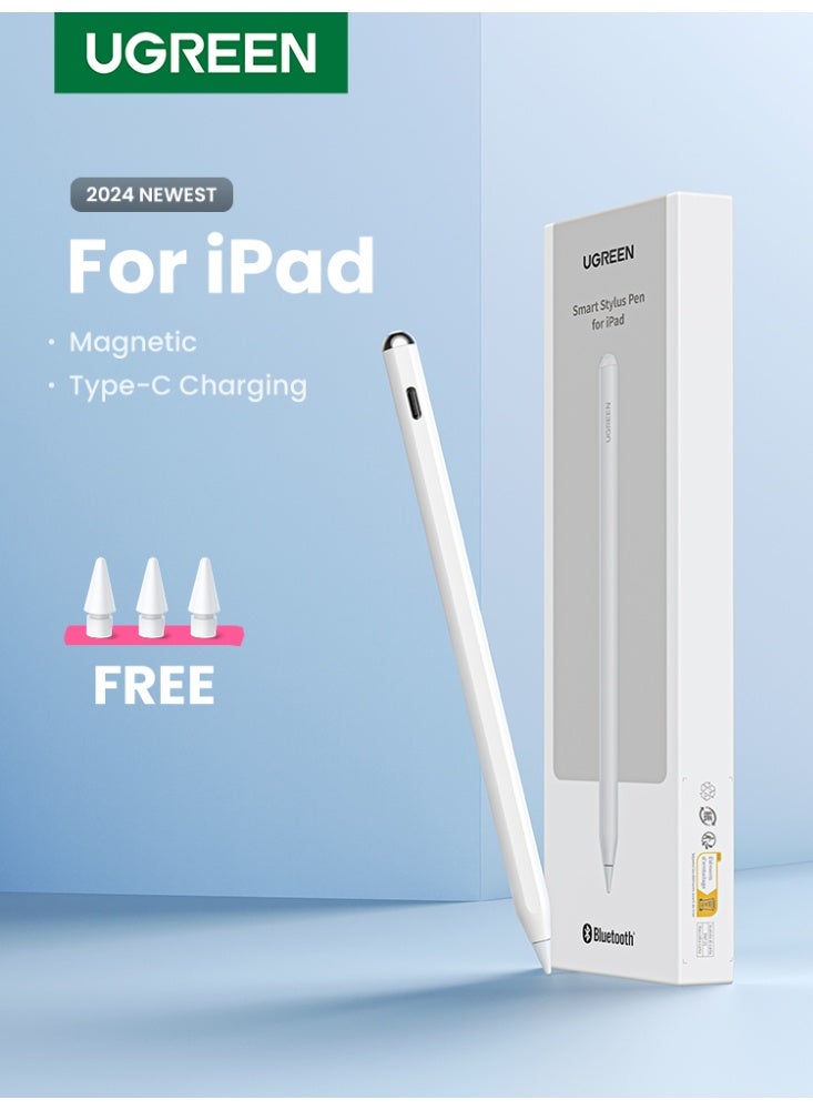 iPad Pencil With Magnetic Wireless Charging, Fast Charge For Apple iPad, Bluetooth Power Display, Tilt Sensitivity Stylus Pen For iPad Compatible With iPad 2018-2022, iPad, Pro, Air, Mini Silver