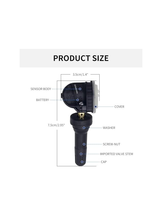 Topleo TPMS Sensor, 315MHZ Tire Pressure Monitor Sensors for Ford Fusion Lincoln, Ford Expedition Fusion F-Series SD, Lincoln MKC MKZ, Navigator HC3T1A180AB.(TPMS-HC3T)  - Image 2