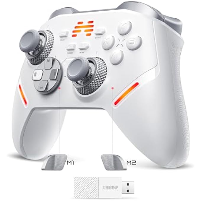 rayihni KP40 BLUETOOTH CONTROLLER FOR PC SWITCH/SWITCH 2 ANDROID IOS - 1000HZ POLLING RATE GAMING GAMEPAD WITH ADJUSTABLE TMR JOYSTICKS, TMR TRIGGERS, OPTICAL BUTTONS, 6-AXIS GYRO, AI VIBRATION FOR - Image 1