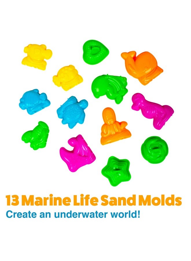 USA Toyz - Sand Molds Beach Toys For Kids - 23Pk Sand Castle Building Kit Sandbox Toys For Toddlers, Compatible With Molding Clay Or Play Sand, Beach Sand Water Toys Indoor Outdoor Sensory Toys For Kids - Image 1
